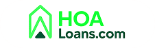 Logo for HOA Loans.com featuring a green house outline, blending modern financial services web design elements. “HOA” appears in bold green, with “Loans.com” in dark green text to the right of the icon on a clean white background. - Clio Websites | Top Canadian Web Design Company